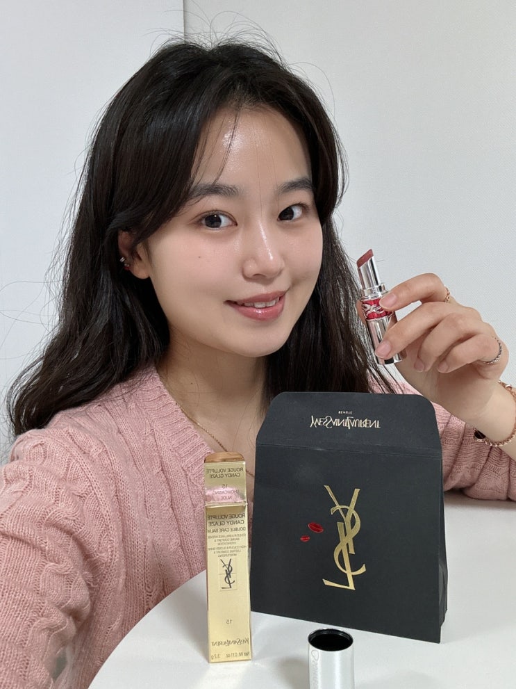  [입생로랑 립스틱] 캔디 글레이즈 컬러밤 리뷰 (15호 쇼케이싱 누드)