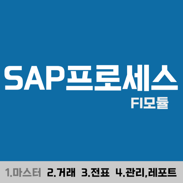  SAP프로세스 - FI모듈 /전표,미결관리