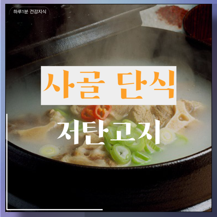 사골 단식 하는법 저탄고지