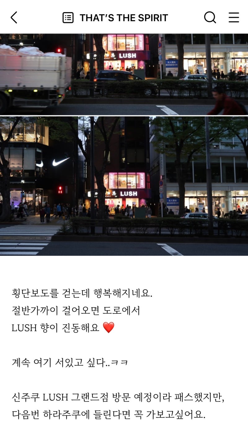도쿄 여행 9] 하라주쿠 러쉬 LUSH LAB. 러쉬 하라주쿠점. 하라주쿠 가볼만한곳. 하라주쿠에서 오차노미즈로. : 네이버 블로그