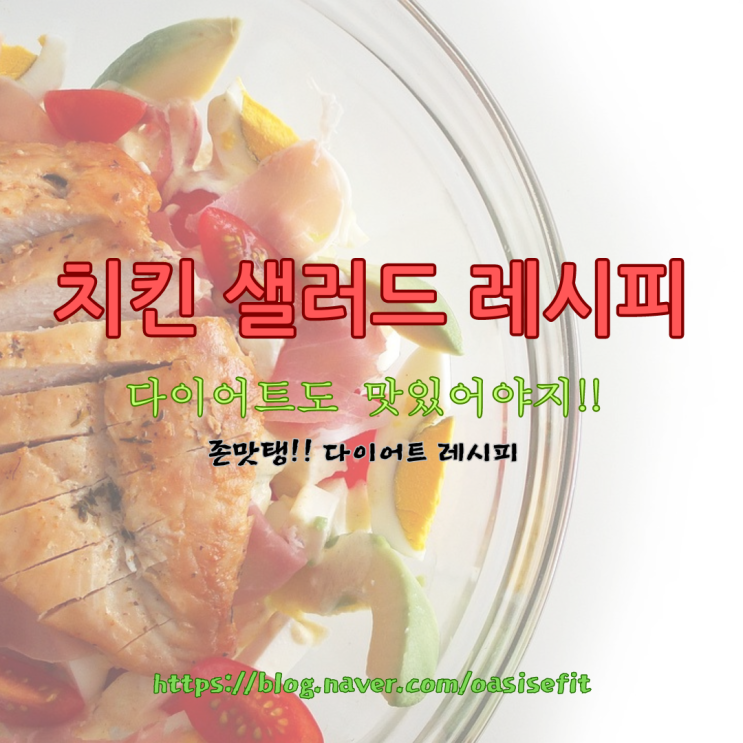  "다이어트 그릴드 치킨 샐러드 레시피!!"