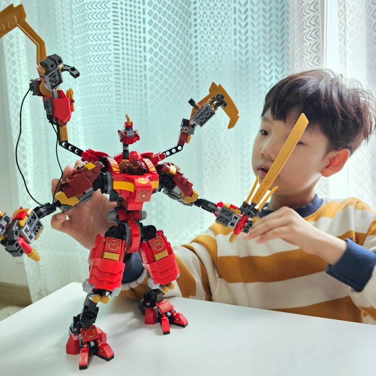레고 닌자고 신제품 로봇 드래곤 : 8세 초등학생 조립놀이