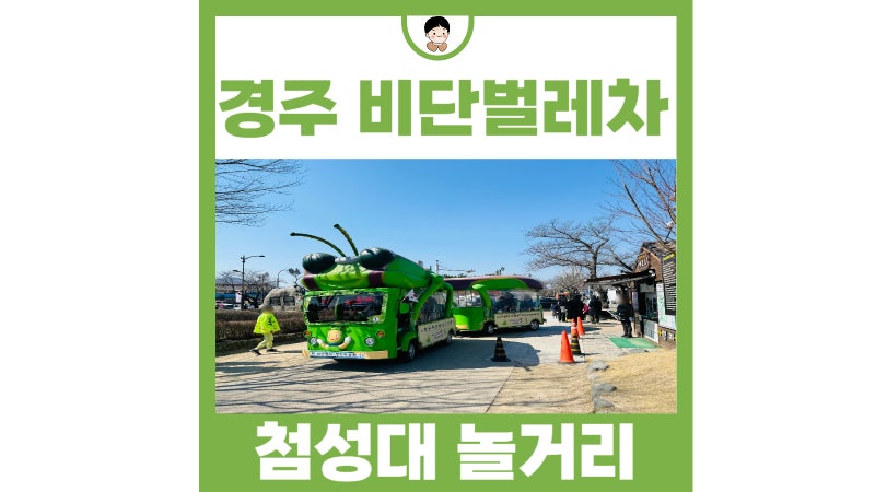경주 아이와 가볼만한곳 경주 첨성대 놀거리 비단벌레차 매표소 주차장