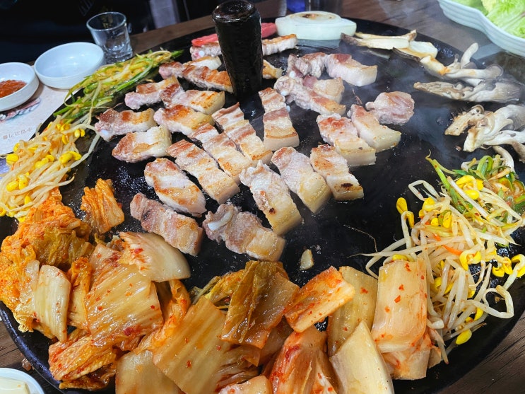  경기도 이천 맛집 오겹살이 맛있는 주공정육솥뚜껑삼겹살