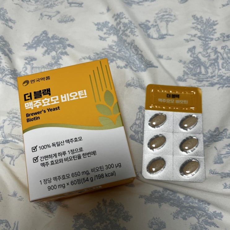  머리숱 고민 더블랙맥주효모 비오틴 추천