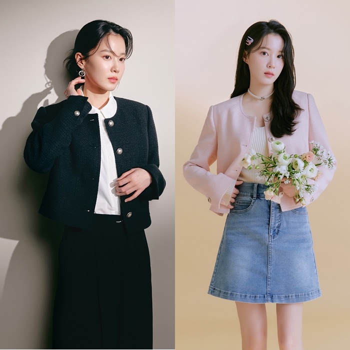  로엠 봄 하객룩 라운드 트위드 자켓, 트위드 원피스 2in1 예쁘다(이랜드위크 할인 쇼핑 tip)