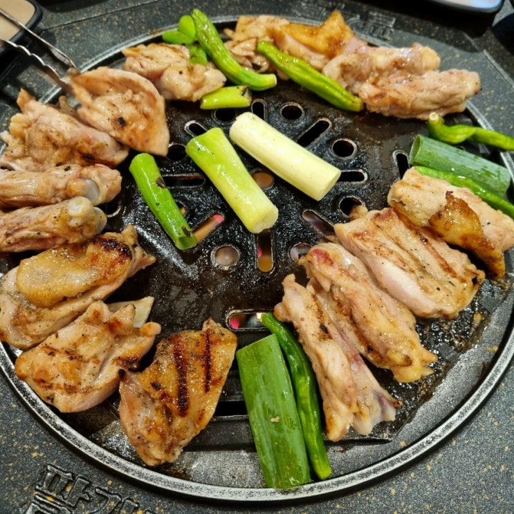  일산 킨텍스 맛집 아기랑 가기 좋은 팔각도 l 닭갈비, 닭목살, 게라면