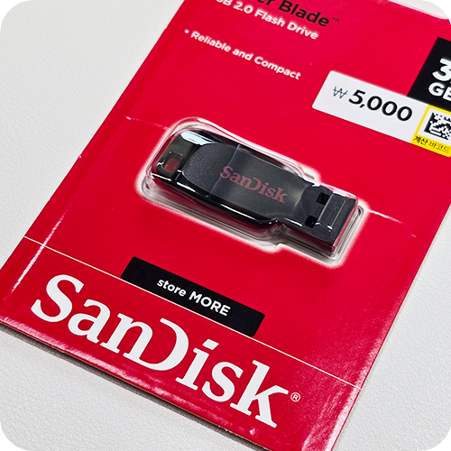 다이소 샌디스크 USB 메모리 32GB 구매 및 사용 후기 (feat. 크루저 블레이드)