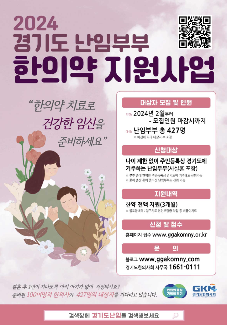  2024 경기도 난임 부부 지원합니다: 3개월 한약 무료 - 하남감일 난임한의원 조민경 경희한의원