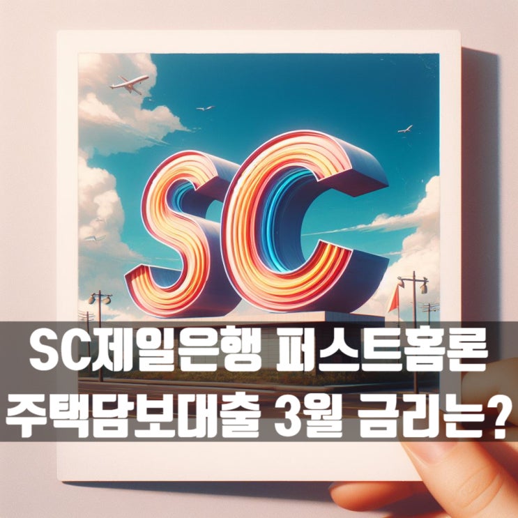 3월 SC제일은행 퍼스트홈론 주택담보대출 금리와 세부 조건은?