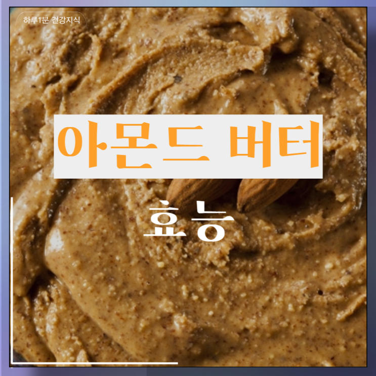  아몬드버터 효능 땅콩버터 다이어트 저탄고지 식단