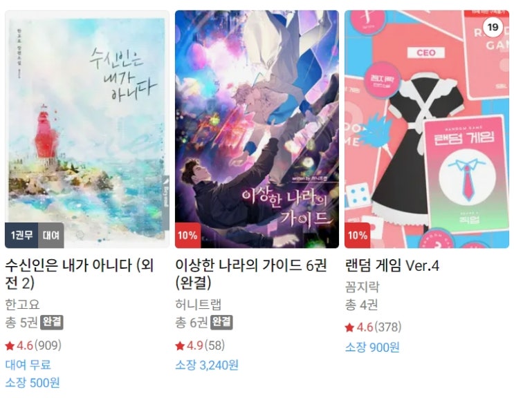 BL소설 신간) 24년 3월 11~12일 신간