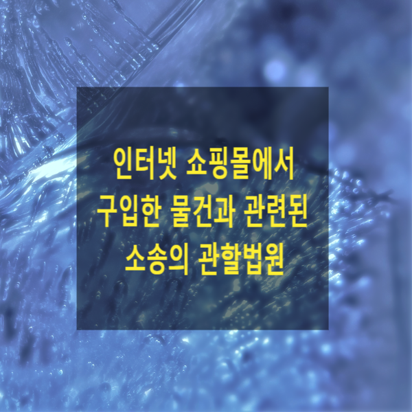  인터넷 쇼핑몰에서 구입한 물건과 관련된 소송의 관할법원