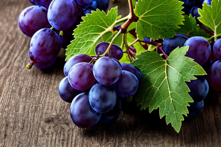 [Ai Greem] 사물_과일 070: Free Commercially Available images of Purple Grape, Purple Fruit, on a table