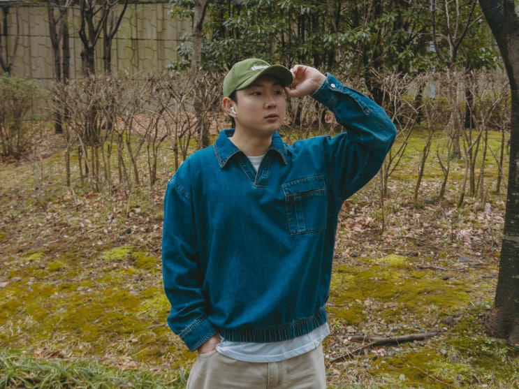 차은우 리버클래시 남자 데님 카라 티셔츠, 봄 옷 코디 데일리룩 추천