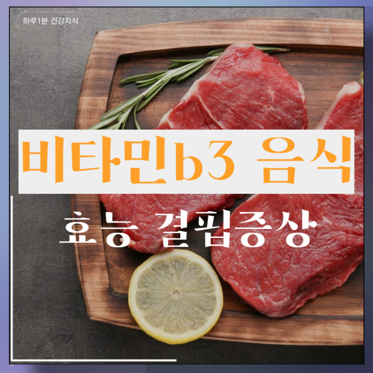  비타민b3음식 나이아신 효능 결핍 증상