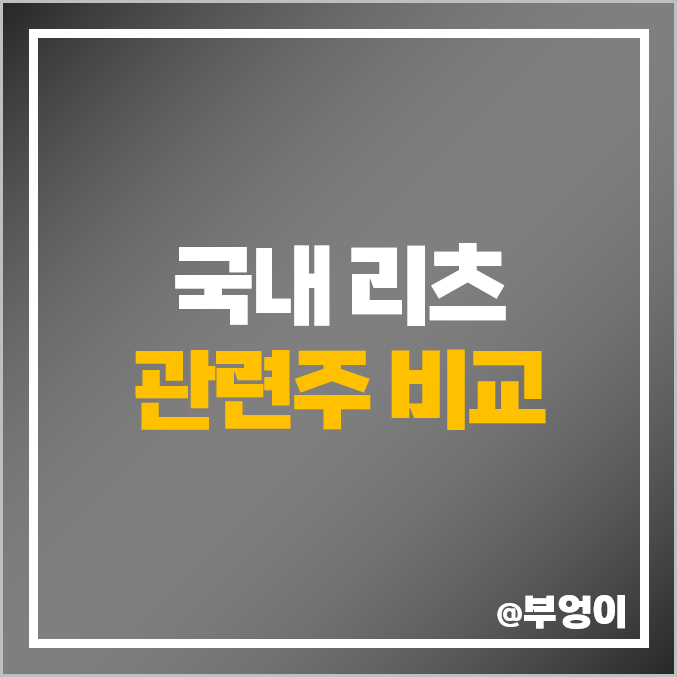 리츠 투자 관련 국내 주식 주가 PER PBR 시가총액 순위 리츠 투자 관련 국내 주식 주가 PER PBR 시가총액 순위