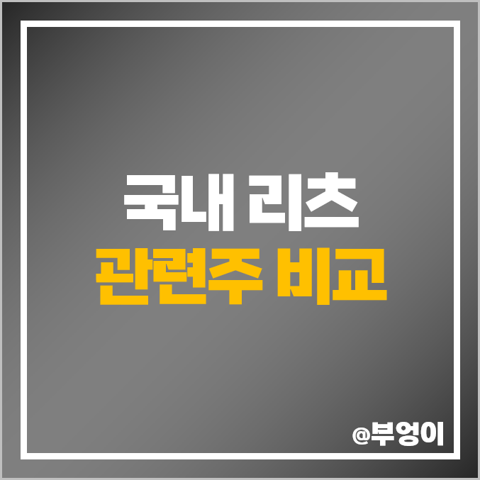 리츠 투자 관련 국내 주식 주가 PER PBR 시가총액 순위