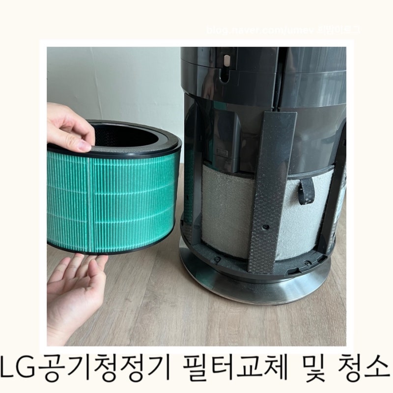 LG퓨리케어 공기청정기 셀프 청소 후기 - 필터몬스터 필터 교체