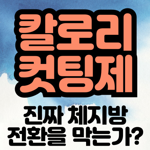  칼로리컷팅제 성분 정말 다이어트에 도움이 되나