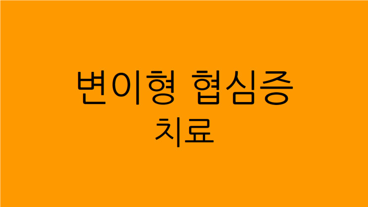  변이형 협심증 증상 안정을 위한 치료