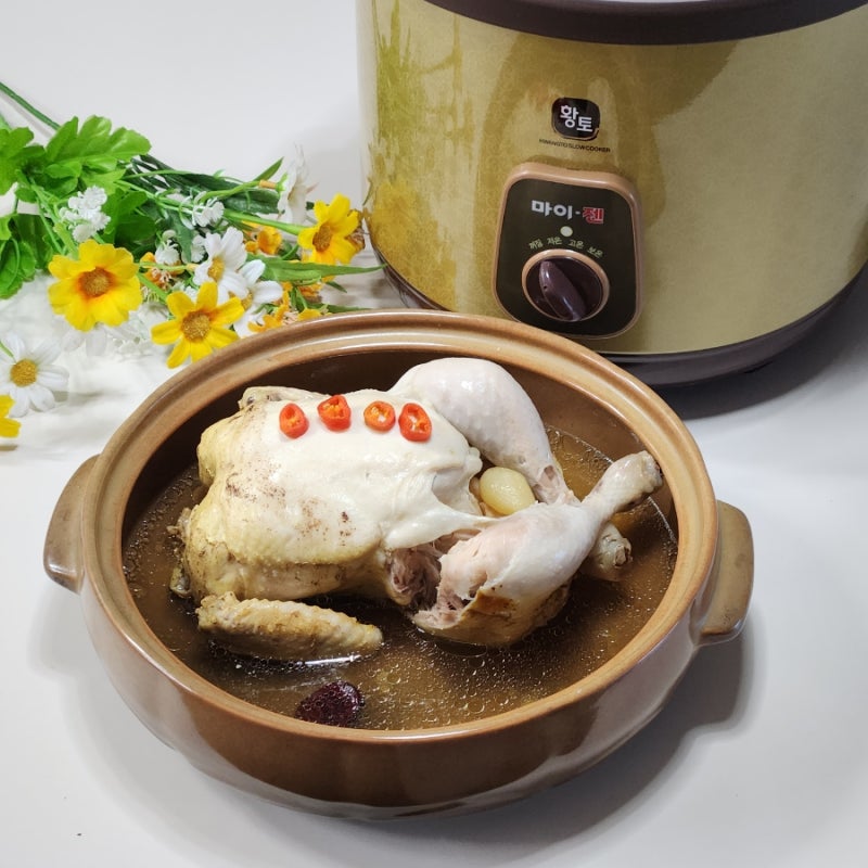닭백숙 끓이는법 엔유씨 황토 슬로우쿠커 활용법 삼계탕 재료 양념장 레시피