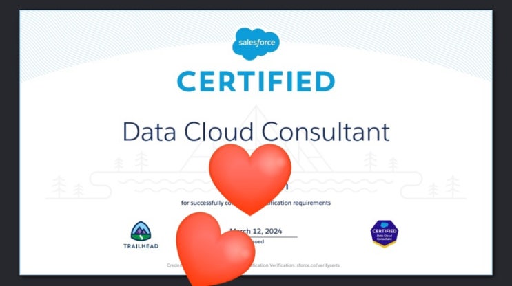 세일즈포스 자격인증 1탄 [Data Cloud Consultant] 시험합격후기