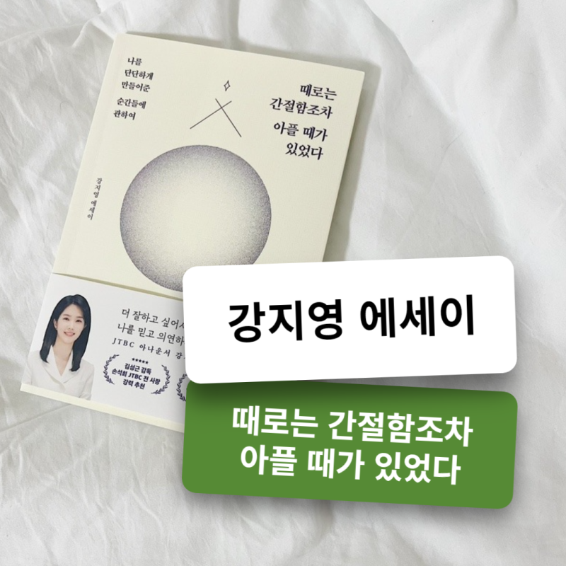 때로는 간절함조차 아플 때가 있었다, JTBC 강지영 아나운서 책 에세이 후기