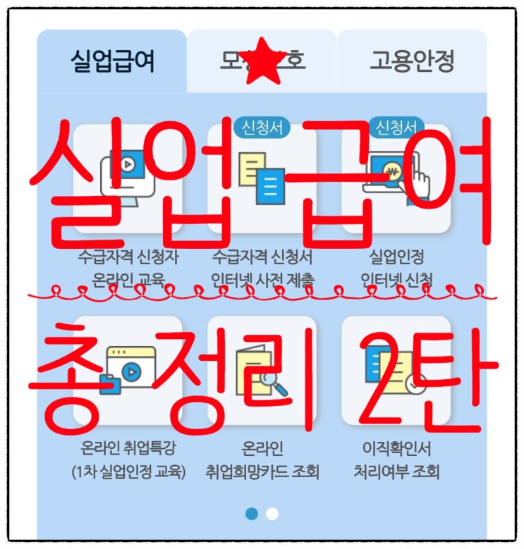  [실업 급여 총정리 2탄] 1차 실업인정 집체 교육 고용센터 방문, 고용 보험 앱으로 온라인 취업 특강 듣기