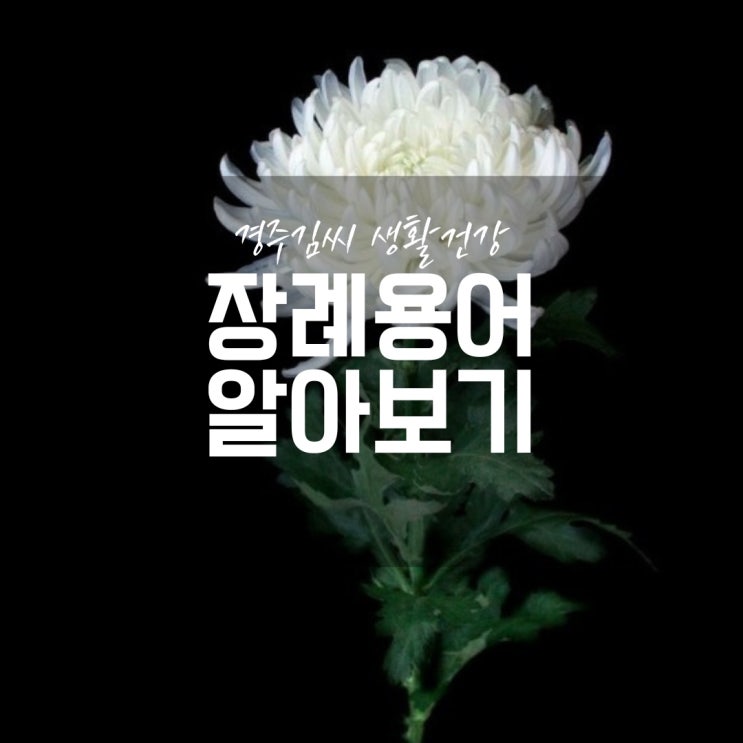  장례 관련 용어 가족단/개인단/단체단/복인/상제/연고자/유족