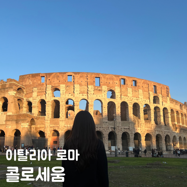  이탈리아 로마 콜로세움 오후 전경 외관 둘러보기