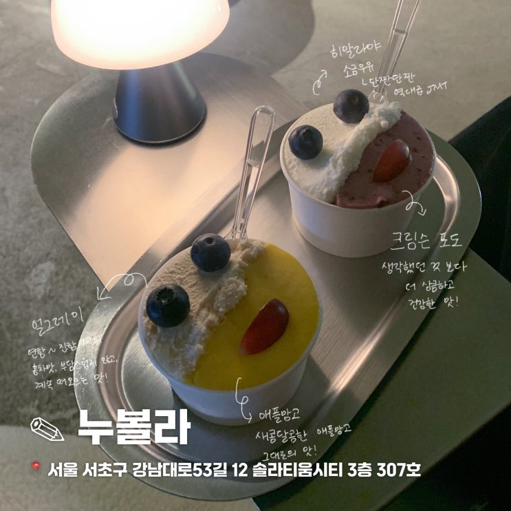  [서울/강남] 계절마다 달라지는 특별한 젤라또 맛집, 누볼라 / 강남역 5번 출구 근처 디저트 / 내돈내산