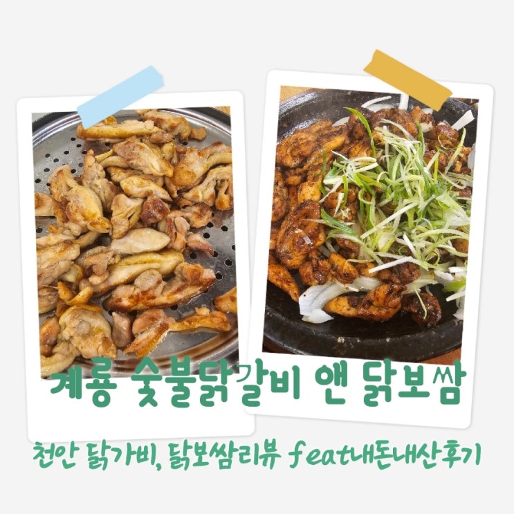  계룡숯불닭갈비앤닭보쌈 충남천안닭갈비닭보쌈리뷰 feat내돈내산후기