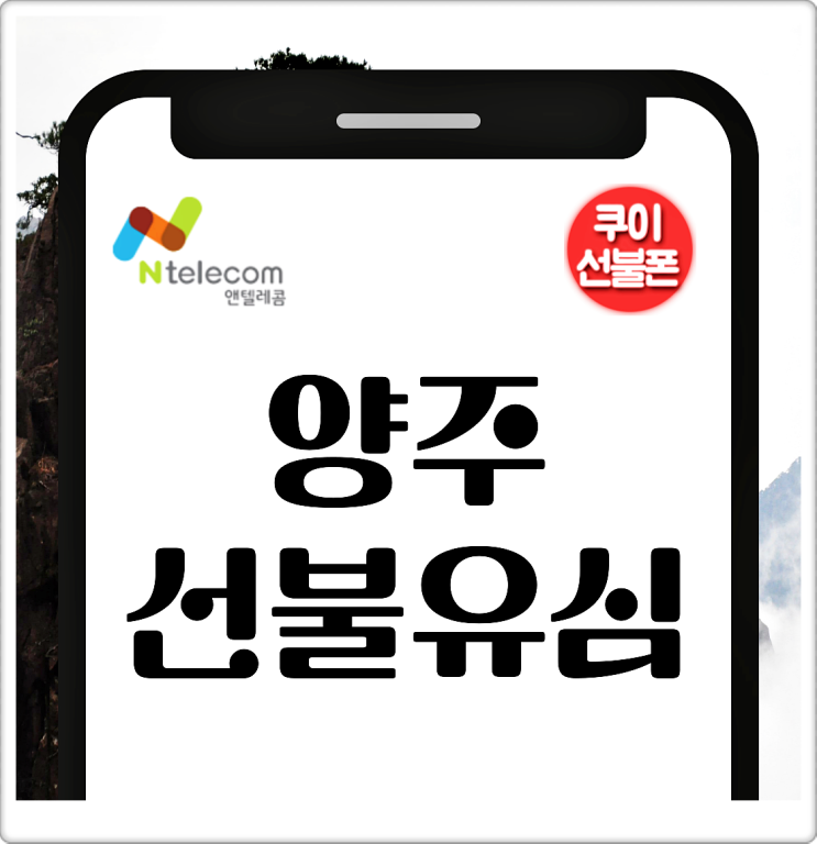  양주선불유심 가격 개통 방법 정리