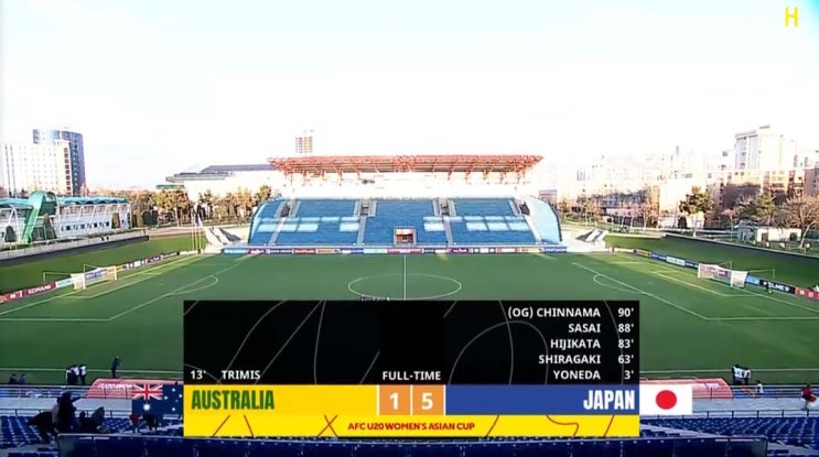 AFC U-20 여자 아시안컵 4강 호주 vs 일본