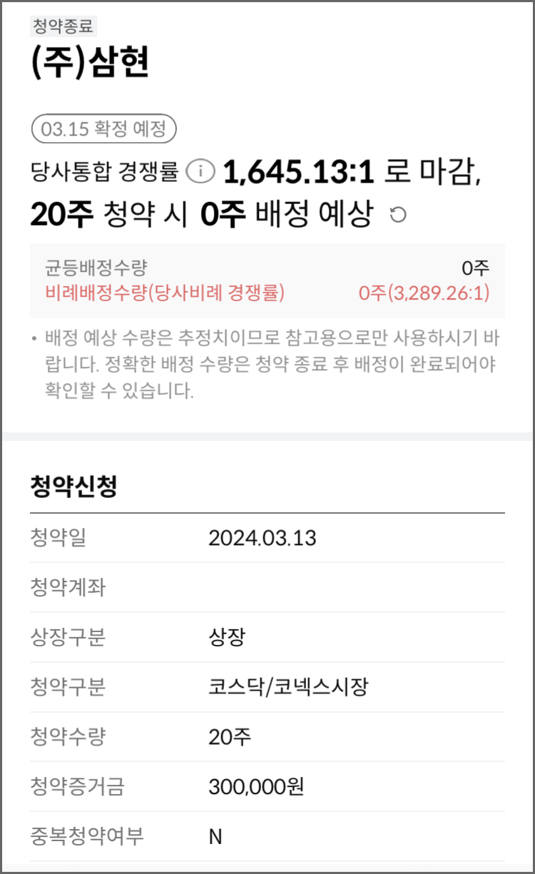 삼현 공모주 경쟁률 배정 수량, 오상헬스케어 상장일 매도 : 네이버 블로그