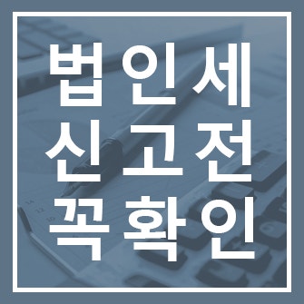  법인세 신고 전 반드시 확인해야 할 사항