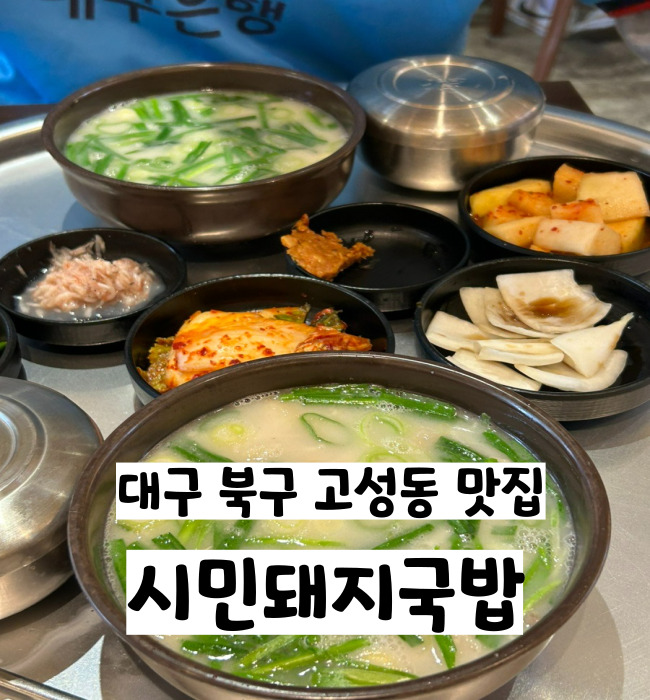  대구 고성동 Dgb대구은행파크 근처 국밥맛집 해장할때 끌리는 시민돼지국밥
