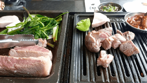  왕십리역 맛집 신팡이 왕십리 술집 고기집 소금구이 생갈비살 추천