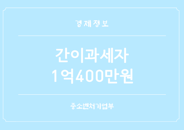  소상공인 7월 간이과세자 기준 1억400만원 상향