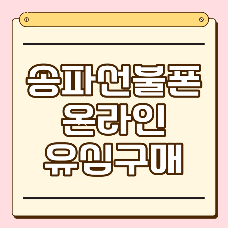  송파선불폰 온라인 유심 구매 방법