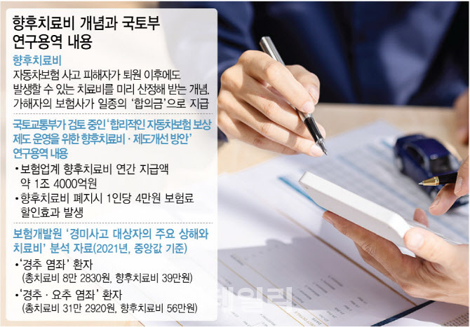 '향후치료비' 없으면… 車보험료 '4만원' 내려간다 '향후치료비' 없으면… 車보험료 '4만원' 내려간다