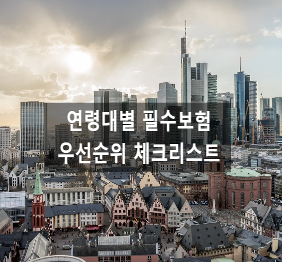  연령대별 필수보험 우선순위 체크리스트