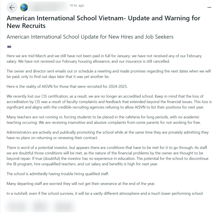 동남아시아 국제학교 현실 (feat. 베트남 미국국제학교 AISVN)