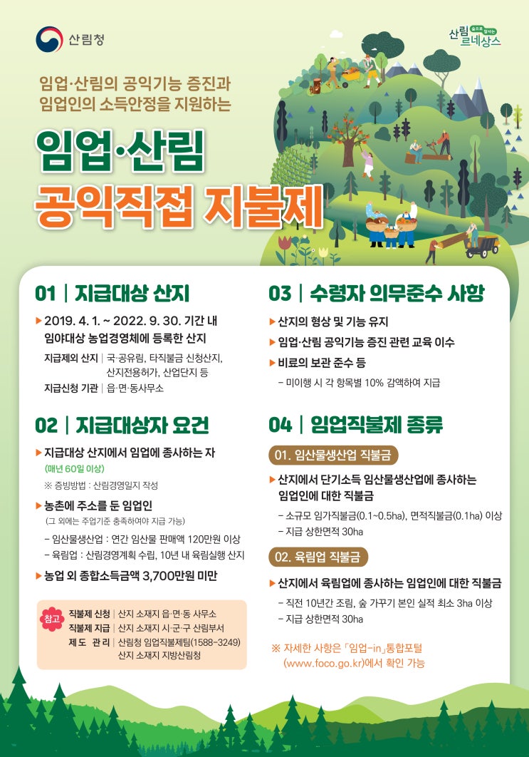 2024년 임업직불금 신청, 미리 준비하세요