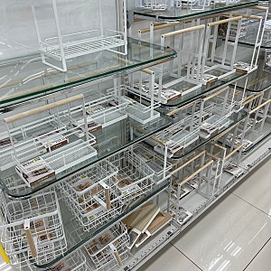 다이소 우드 시리즈:: 칼 도마 꽂이, 철제2단 정리대 품번, 내돈내산 후기