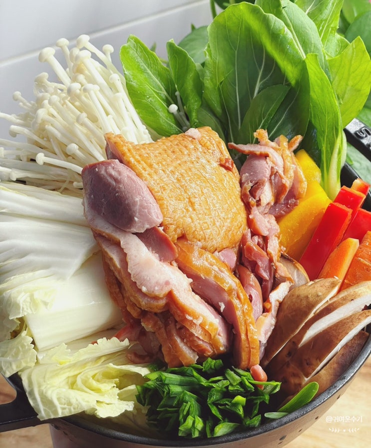  훈제오리찜 만들기 오리훈제 알배추찜 레시피 만드는법 다이어트 훈제오리찜소스 요리