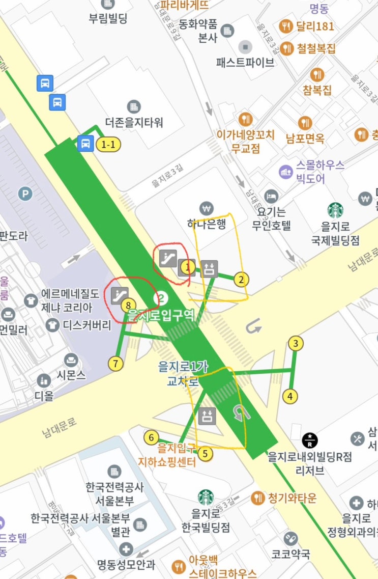  [2호선]을지로입구역 엘리베이터 위치