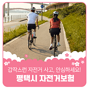 갑작스런 자전거 사고, 안심하세요! 평택시 자전거보험 안내