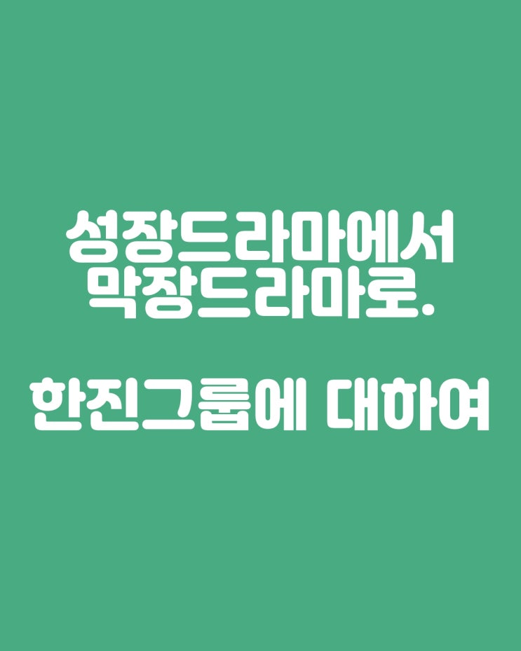  한진그룹 사건사고 열전 대한민국 대표 가족기업의 빛과 그림자